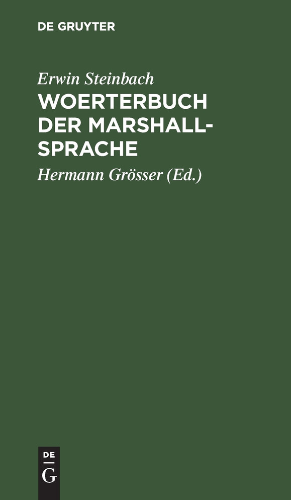 Woerterbuch der Marshall-Sprache