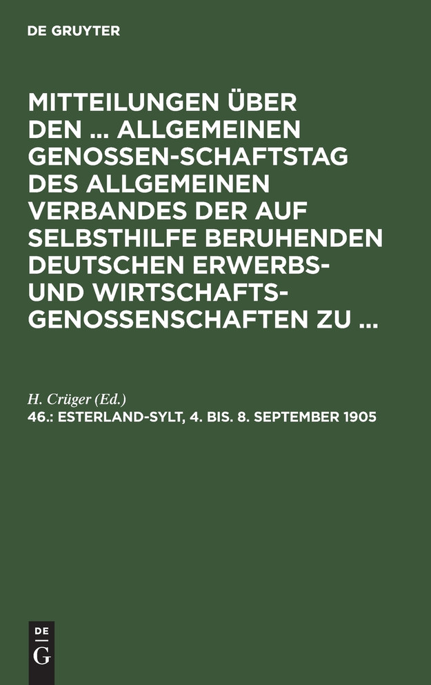 esterland-Sylt, 4. bis. 8. September 1905