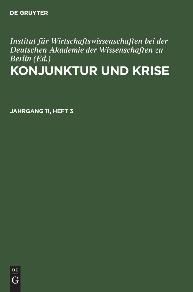 Konjunktur und Krise