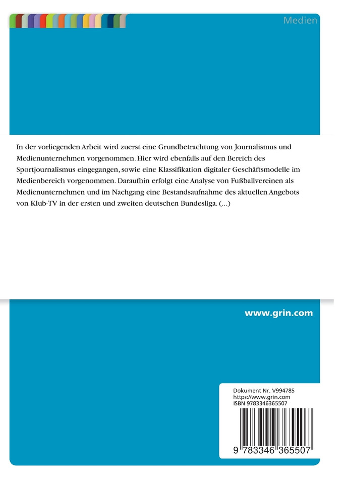 Die Entwicklung vereinseigener Medien und ihre Bedeutung für den Sportjournalismus. Eine Analyse
