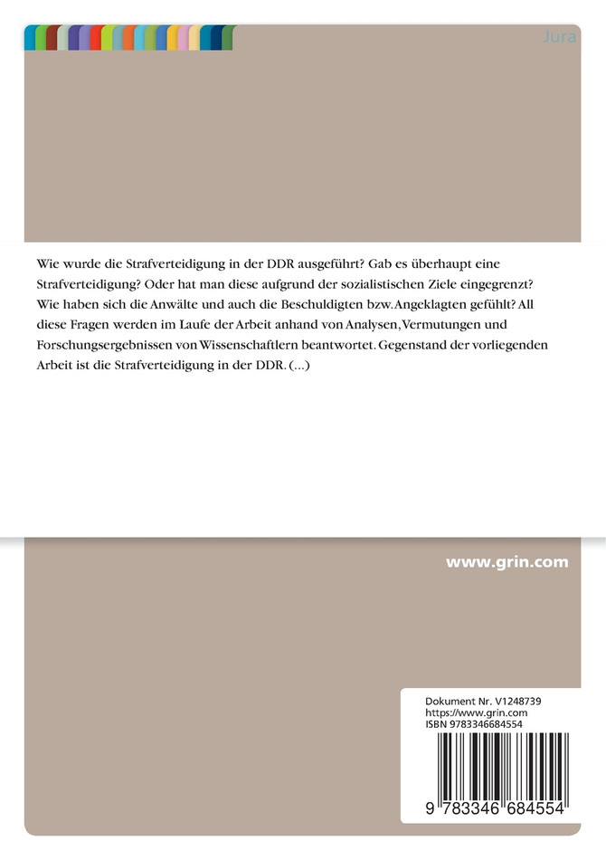 Strafverteidigung in der DDR