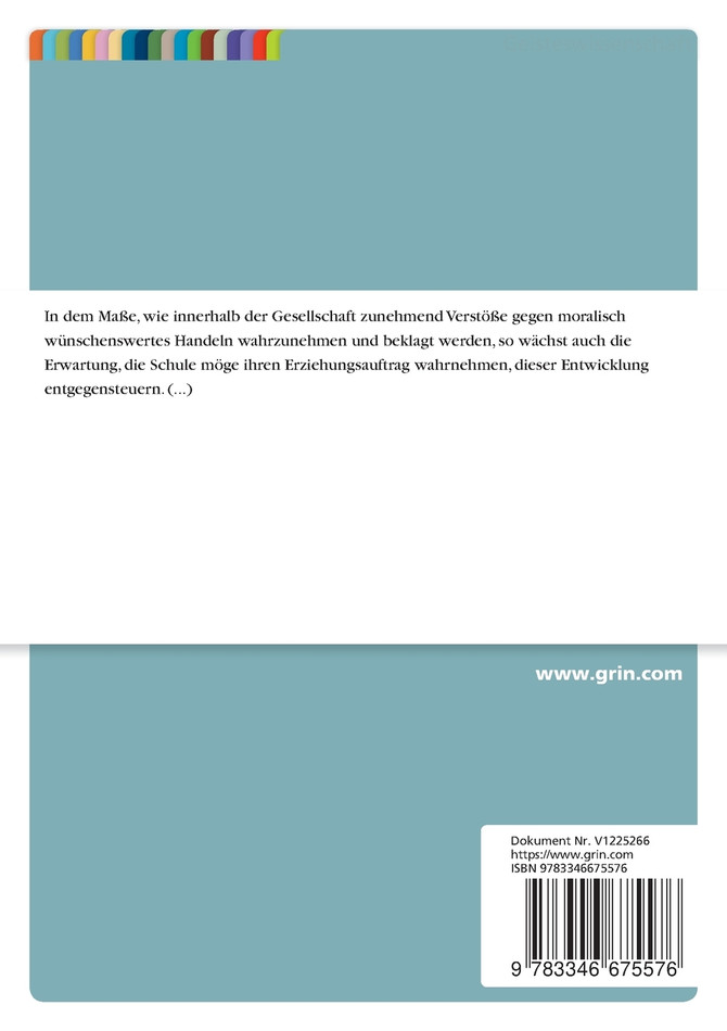 Wie kann man mit der Beschäftigung von Theater an der Grundschule die moralische Entwicklung von Kindern beeinflussen?