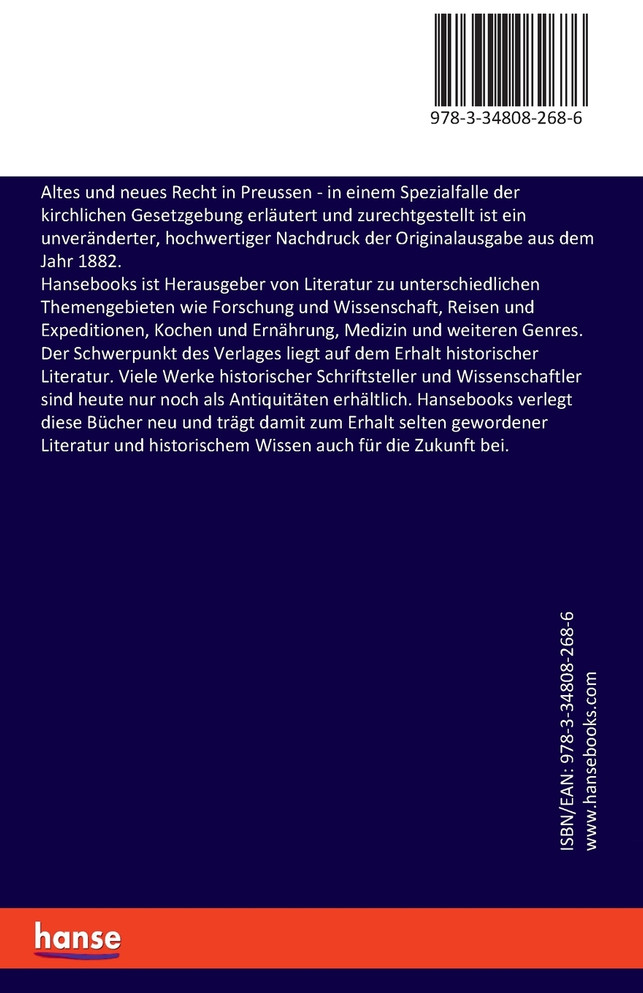 Altes und neues Recht in Preussen