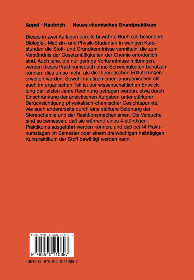 Neues chemisches Grundpraktikum