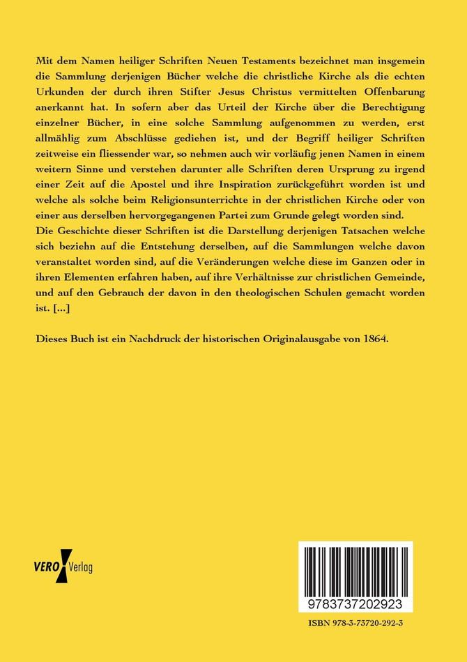 Die Geschichte der heiligen Schriften, Neuen Testaments