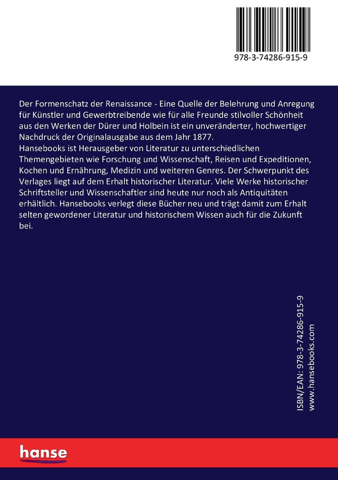 Der Formenschatz der Renaissance