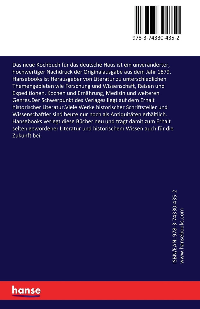 Das neue Kochbuch für das deutsche Haus
