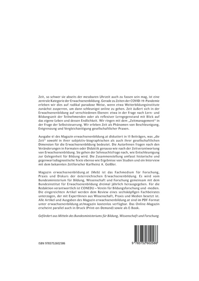 Erwachsenenbildung und Zeit