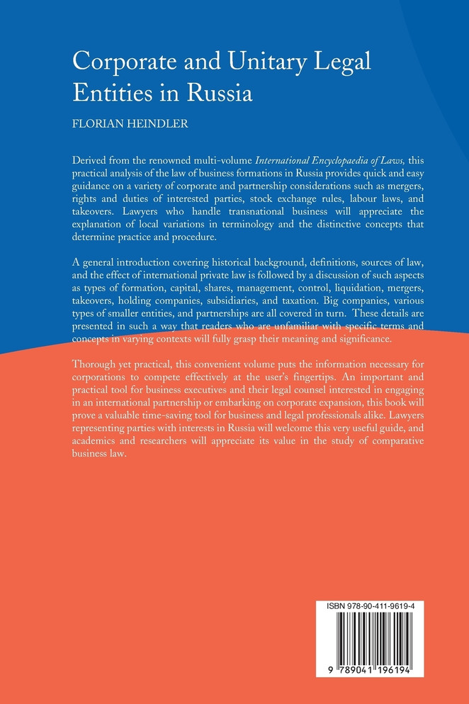 Corporate and Unitary Legal Entities in Russia