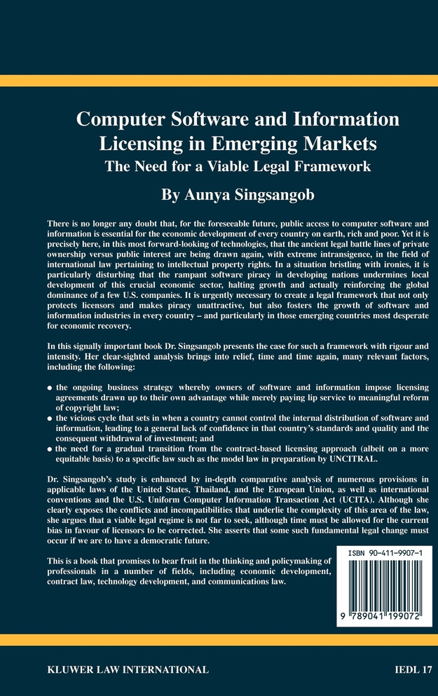 Computer Software and Information Licensing in Emerging Markets