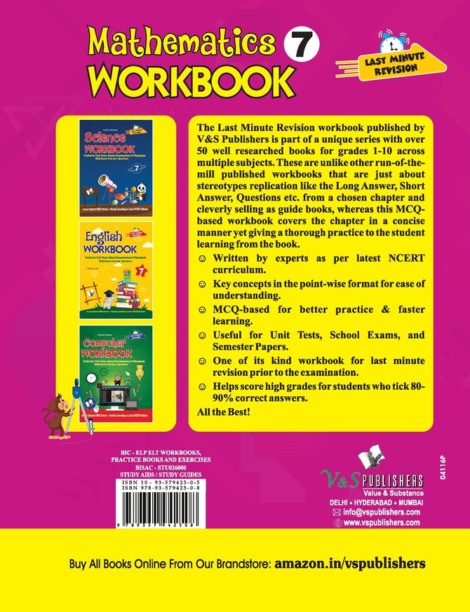 Mathematics Workbook Class 7