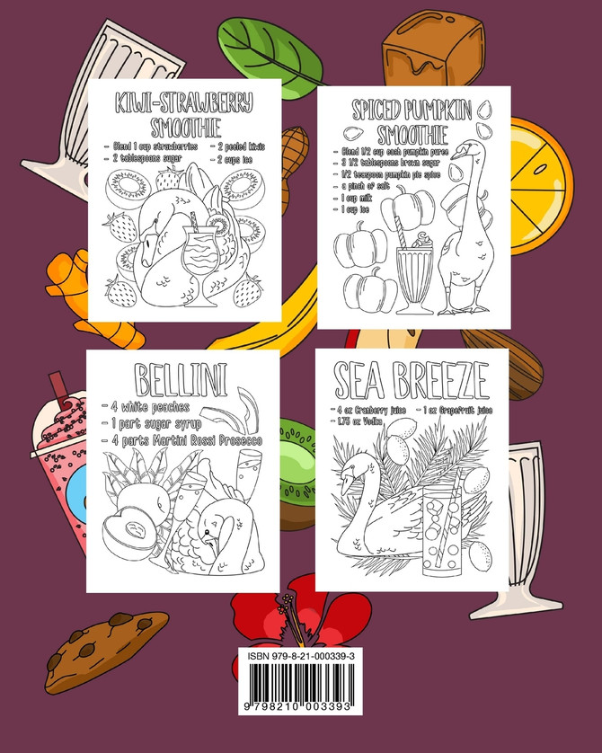 Drinking Swan Coloring Book
