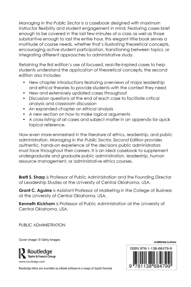 Managing in the Public Sector