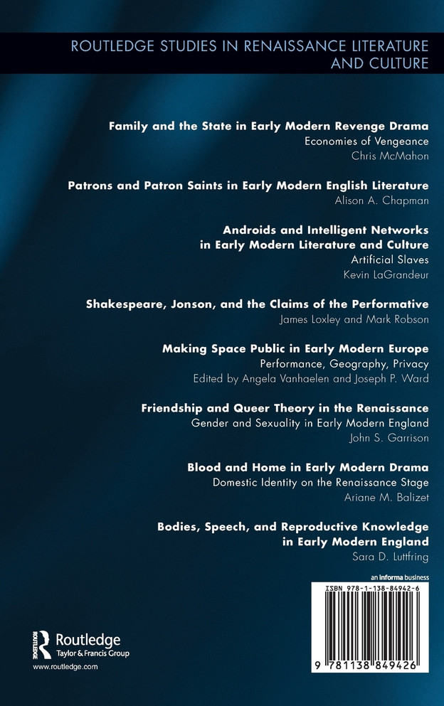 Bodies, Speech, and Reproductive Knowledge in Early Modern England Bodies, Speech, and Reproductive Knowledge in Early Modern England