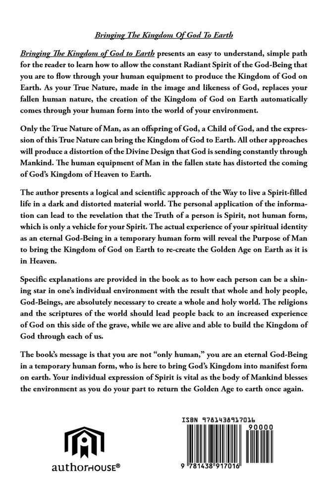Bringing The Kingdom Of God To Earth