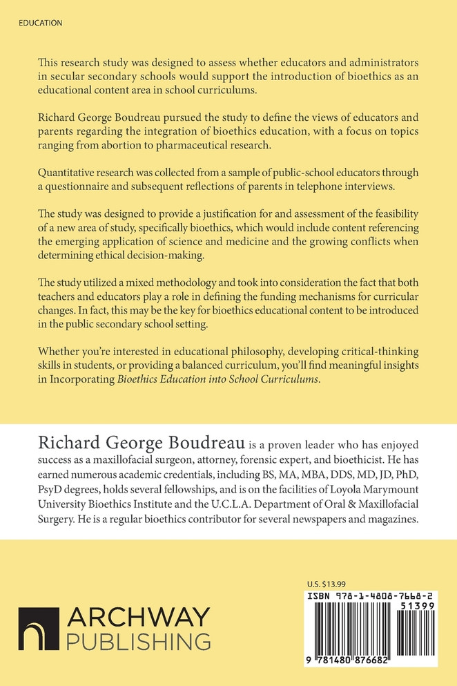 Incorporating Bioethics Education into School Curriculums