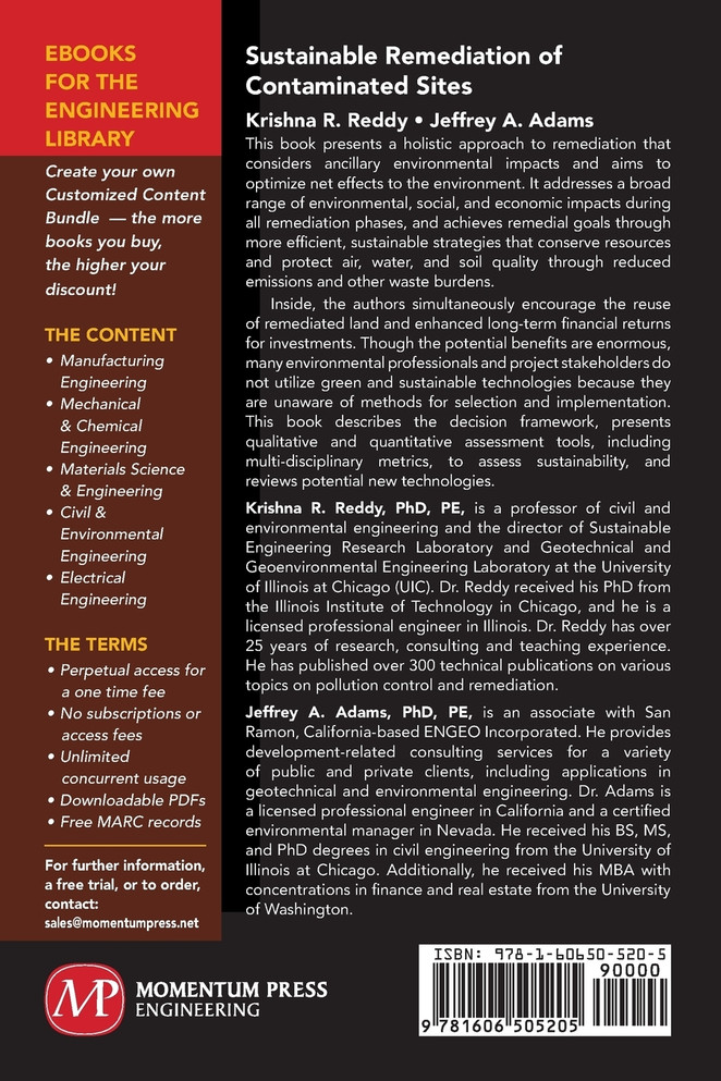 Sustainable Remediation of Contaminated Sites