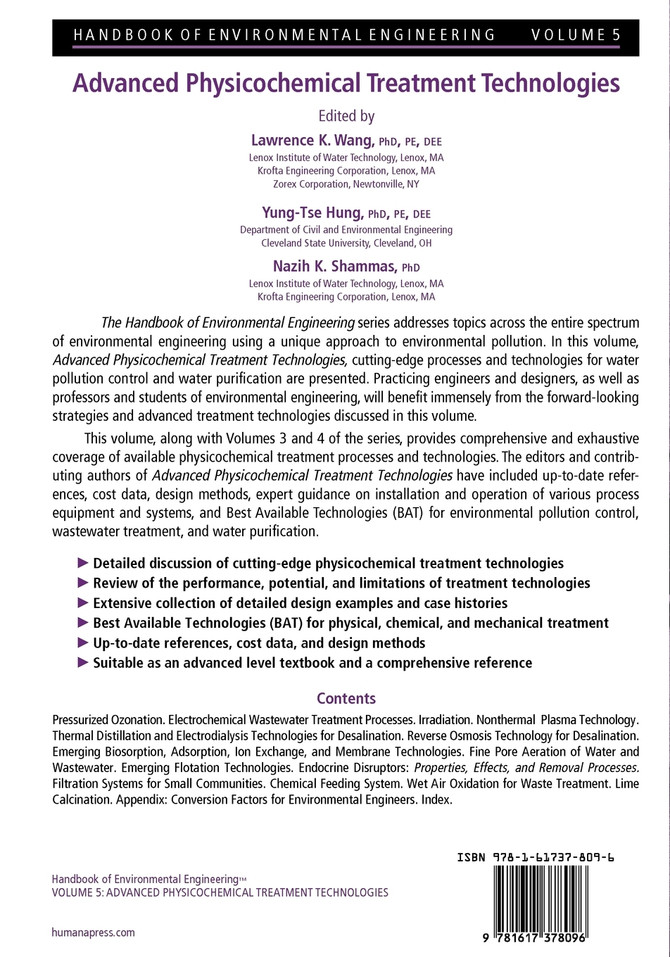 Advanced Physicochemical Treatment Technologies