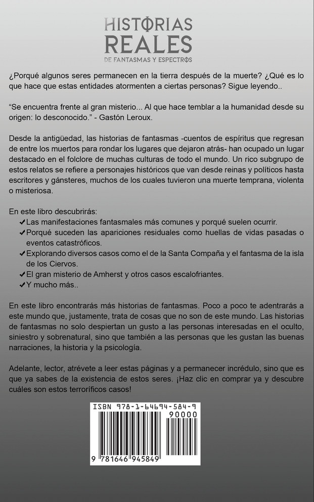 Historias Reales de Fantasmas y Espectros