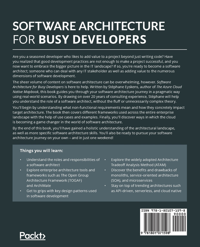 Software Architecture for Busy Developers