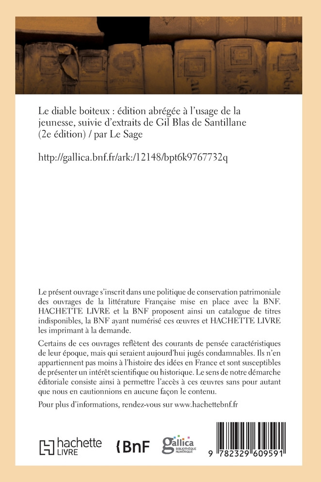 Le diable boiteux, édition abrégée à l'usage de la jeunesse. 2e édition
