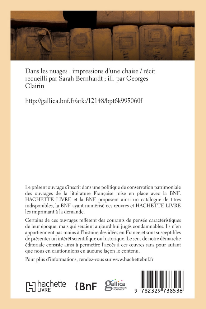 Dans les nuages, impressions d'une chaise