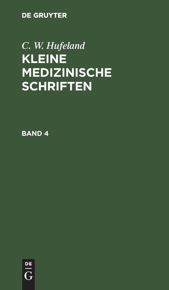 Kleine medizinische Schriften