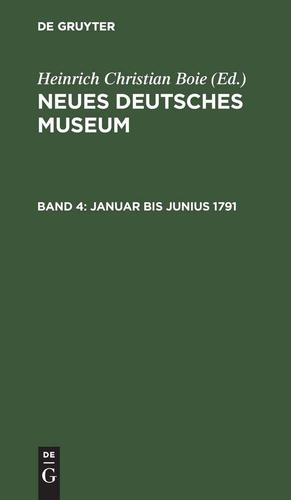 Januar bis Junius 1791