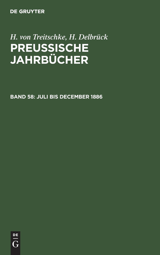Juli bis December 1886