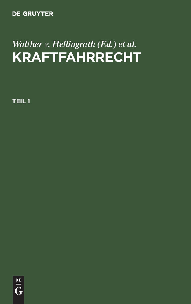 Kraftfahrrecht Kraftfahrrecht