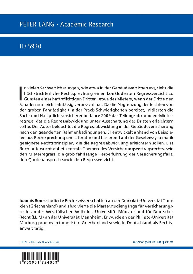 Moeglichkeiten und Grenzen zum vertraglichen Schutz eines haftpflichtigen Dritten im Rahmen einer Sachversicherung