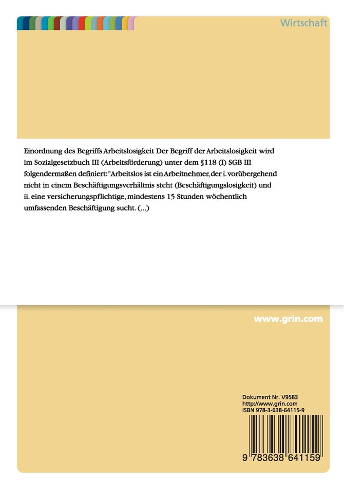 Arbeitszeitmodelle  -  Arbeitszeitkonzepte zur Senkung der Arbeitslosigkeit