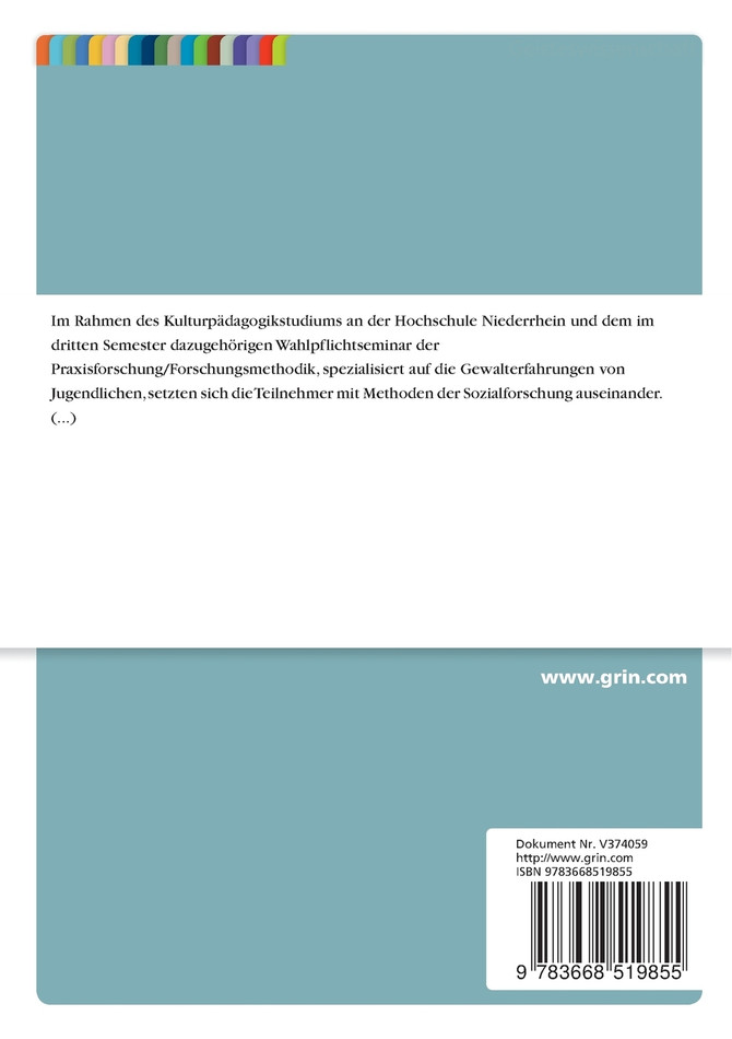 Gewalterfahrung in der Jugendphase. Datenanalyse eines Fallbeispiels
