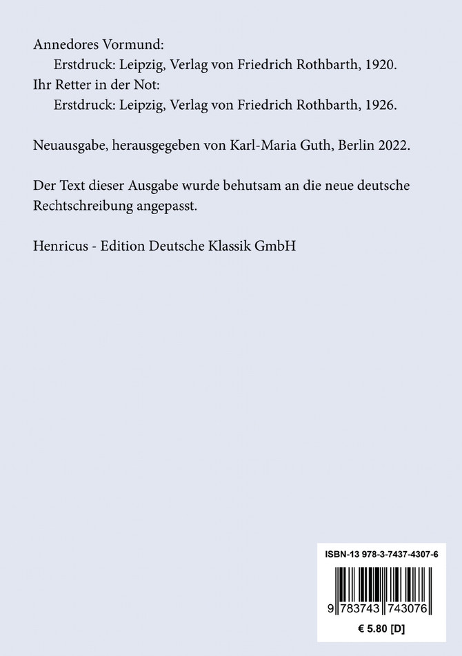 Annedores Vormund / Ihr Retter in der Not