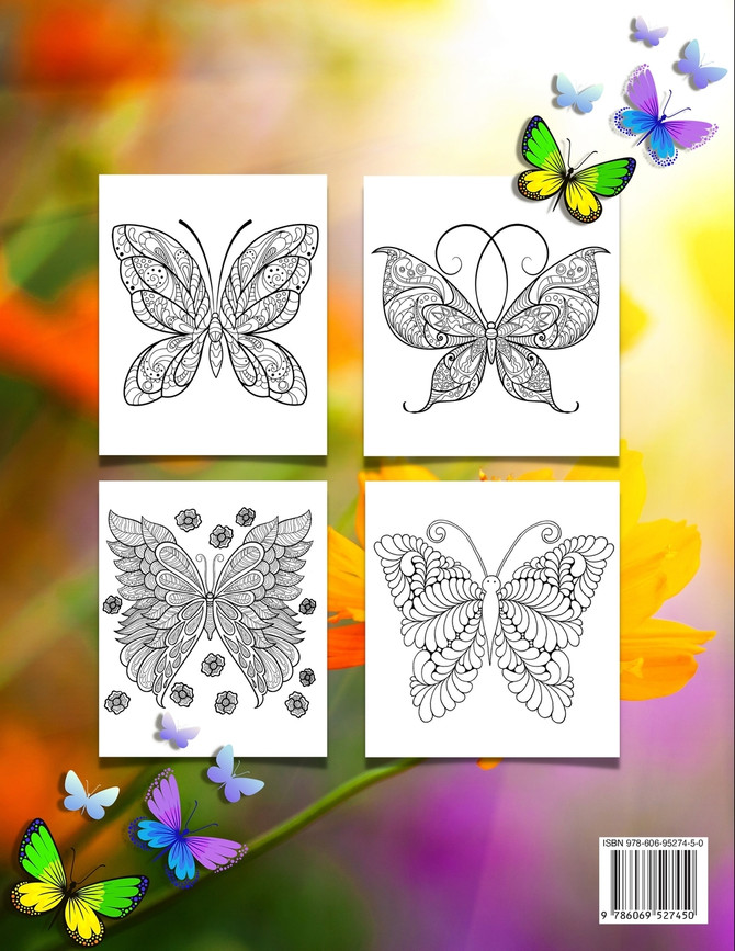 Butterfly Coloring Book For Adults Relaxation And Stress Relief