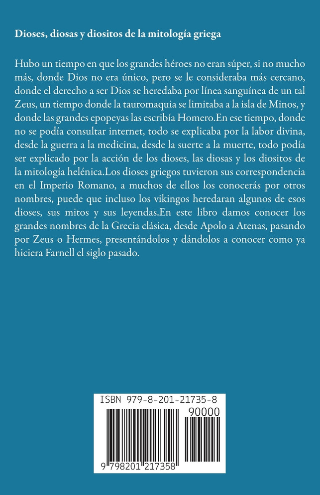 Dioses, Diosas y Diositos de la mitología griega