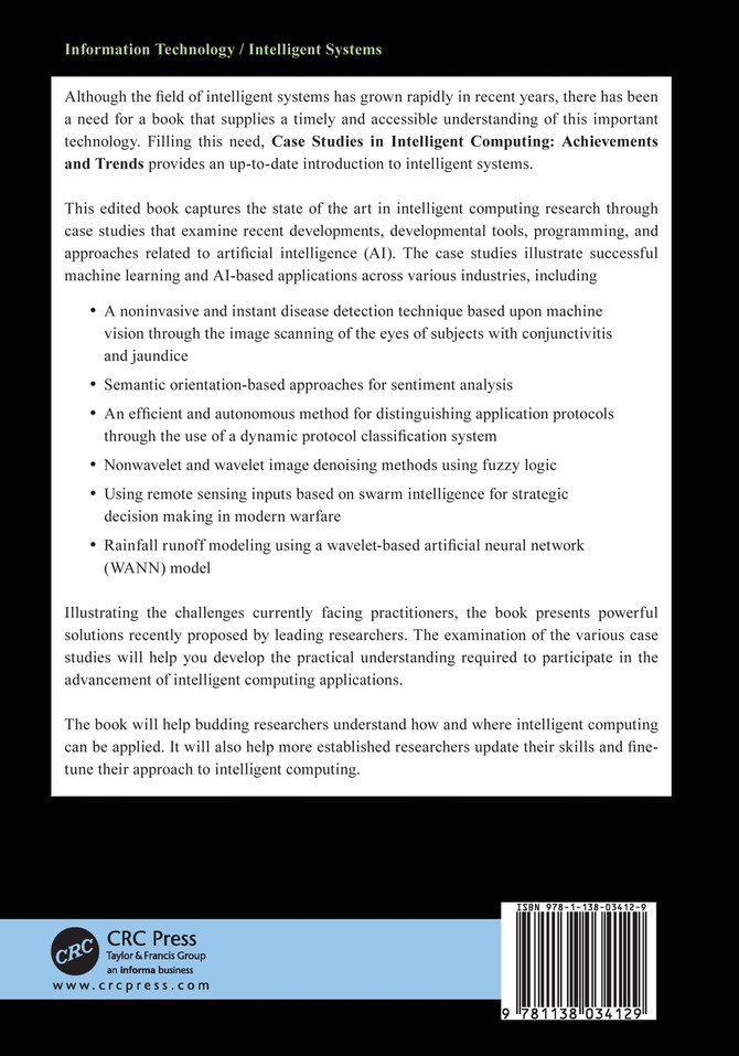 Case Studies in Intelligent Computing