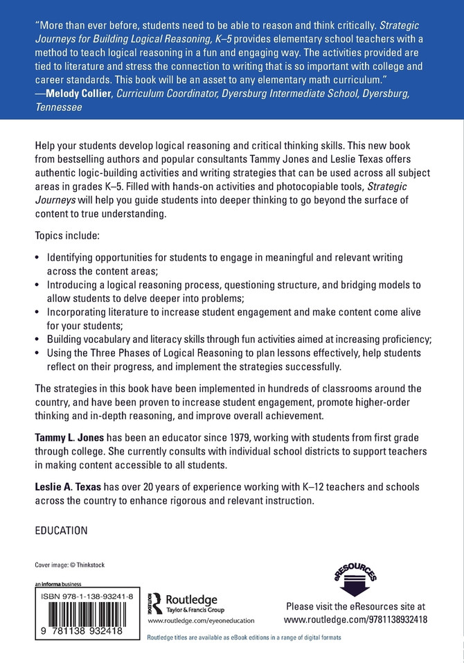 Strategic Journeys for Building Logical Reasoning, K-5