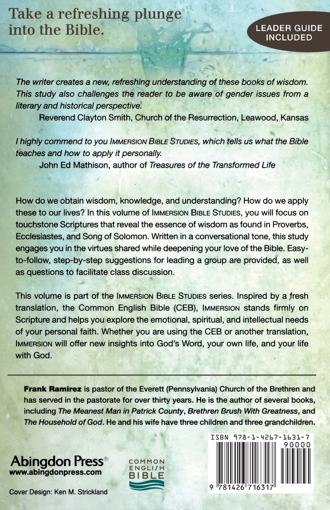 Immersion Bible Studies - Proverbs, Ecclesiastes, Song of Solomon