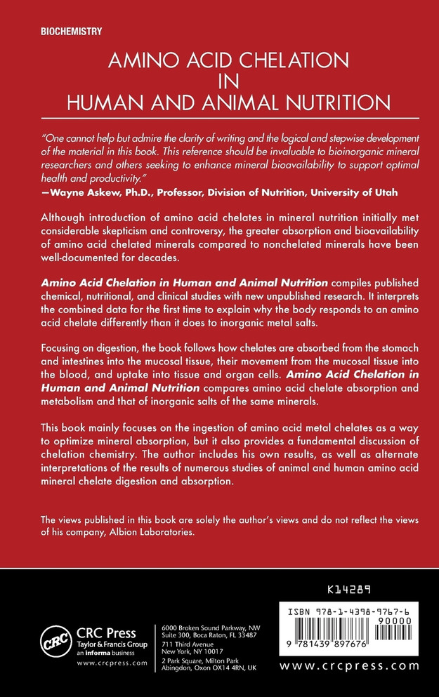 Amino Acid Chelation in Human and Animal Nutrition