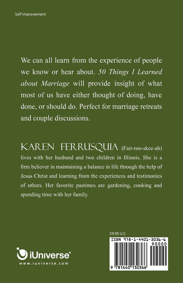 50 Things I Learned about Marriage