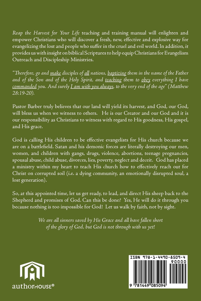 Reap the Harvest for Your Life