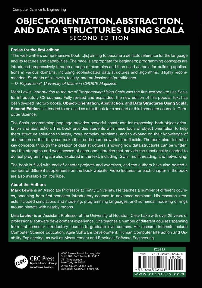 Object-Orientation, Abstraction, and Data Structures Using Scala