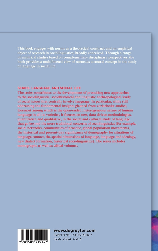Norms and the Study of Language in Social Life