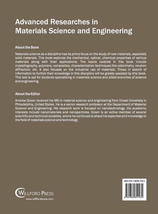 Advanced Researches in Materials Science and Engineering