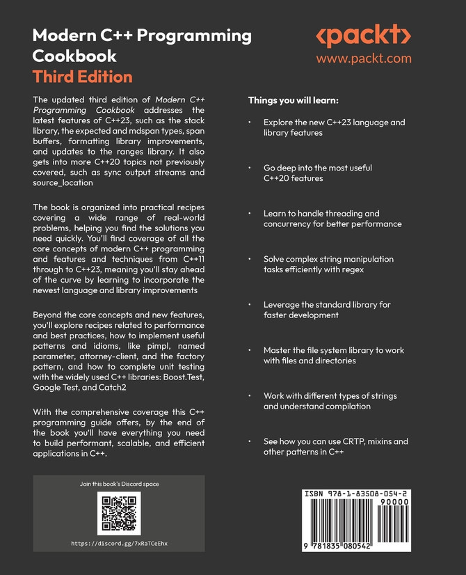 Modern C++ Programming Cookbook - Third Edition