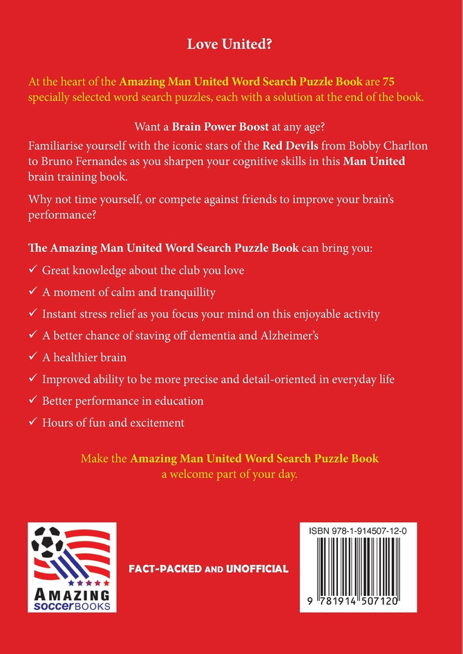 The Amazing Man United Word Search Puzzle Book