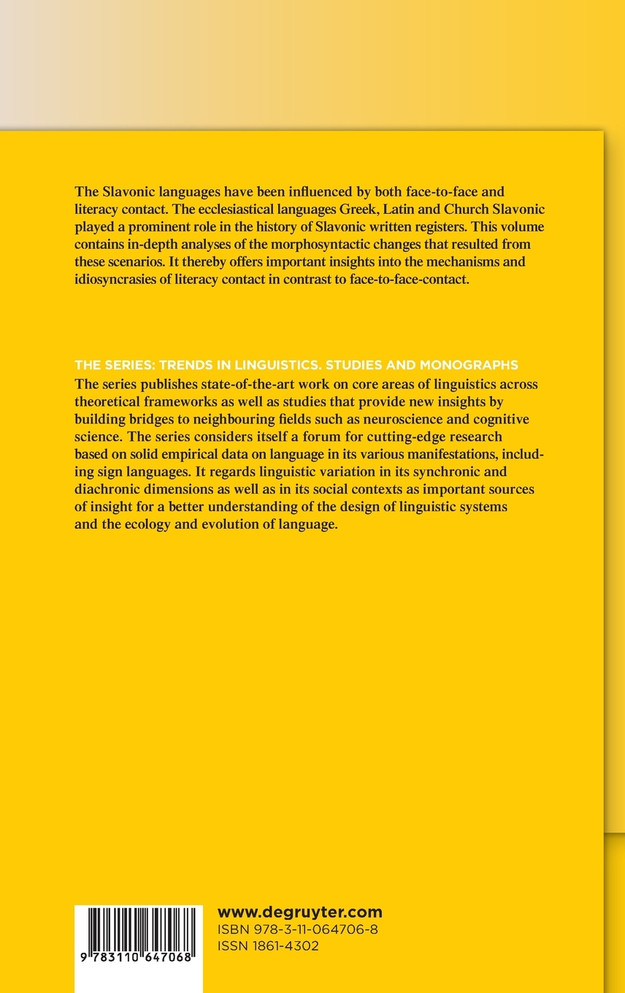 Diachronic Slavonic Syntax