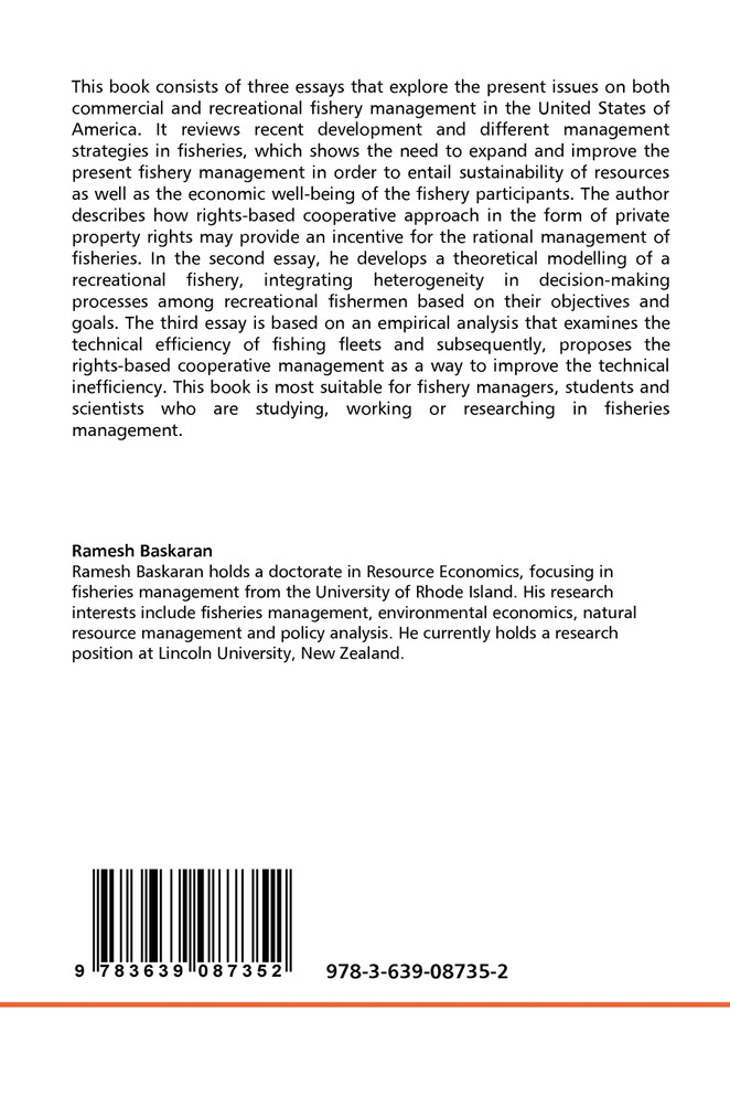 Essays on Fisheries Management