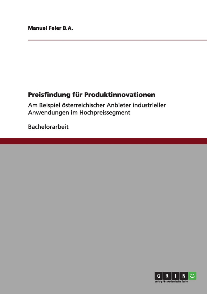Preisfindung für Produktinnovationen